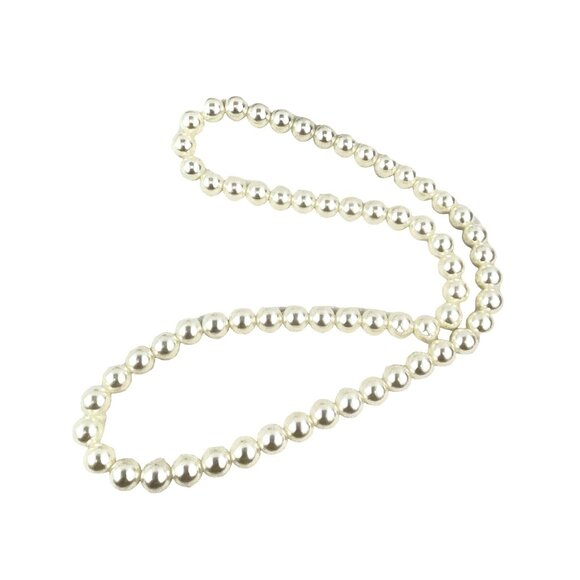 Zara Elegant White Pearl Necklace Timeless Strand For Women Classic Design - Picture 7 of 10